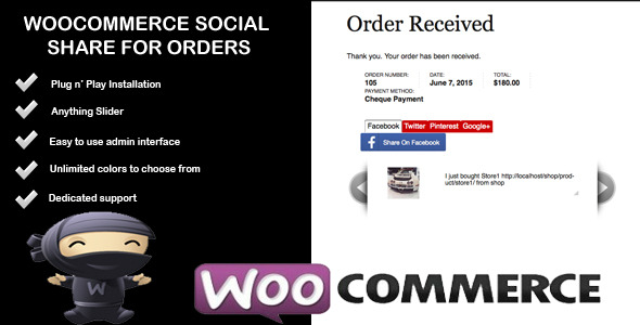 Woocommerce Social Share For Orders