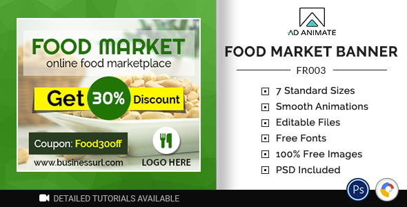 Food & Restaurant | Food Market Banner (FR003)