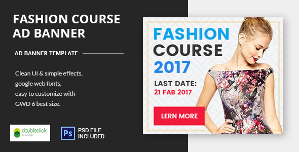 Fashion Course02 - HTML5 Animated Google Banner 02