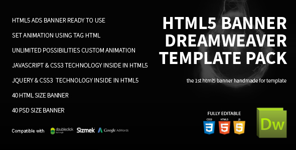 HTML5 Banner Dreamweaver Bundle Template