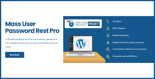 Mass Users Password Reset Pro Plugin for WordPress