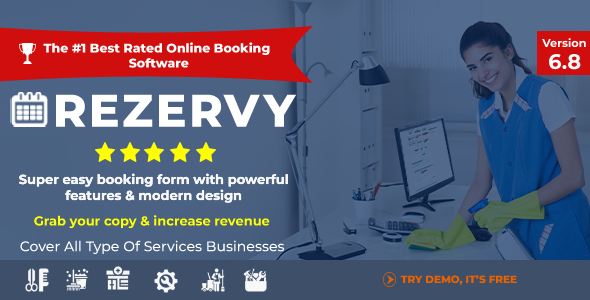 Rezervy - Online bookings system for cleaning, maids, plumber, maintenance, repair, salon services