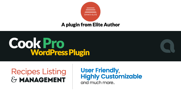 Cook Pro - Recipe Listing WordPress Plugin