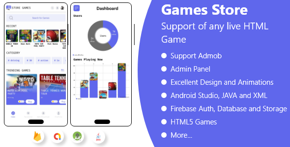 Games Store app - All in One Game app | Admob | Push Notification | Android