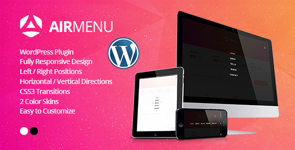 AirMenu - Responsive Fullscreen Navigation WordPress Plugin