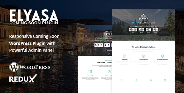 Elyasa - Responsive Coming Soon WordPress Plugin