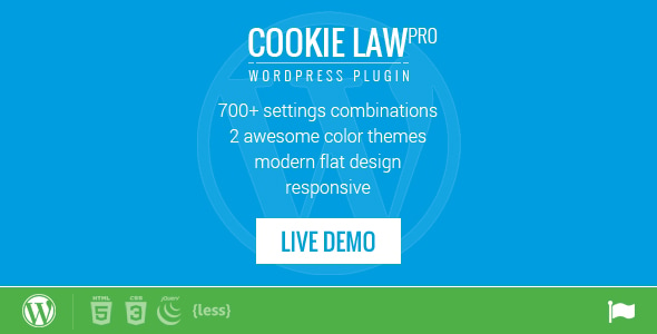 Responsive Cookie Law Consent Notification WordPress Plugin GDPR Compliance