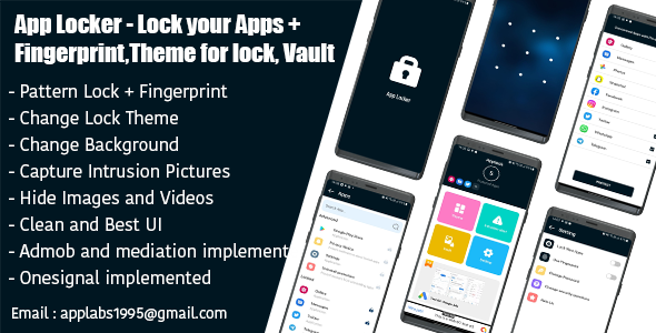 App Locker - Lock your Apps + Fingerprint, Theme for lock, Vault support ADMOB,FB MEDIATION