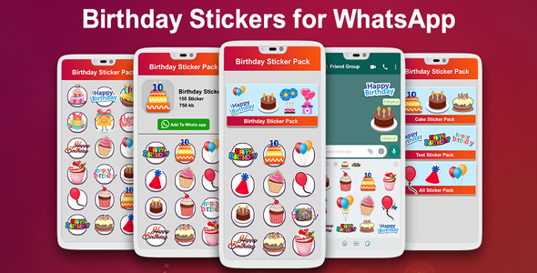 Birthday Chat stickers for WhatsApp 2020 | Free WAStickers - Android App + Admob + Facebook