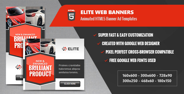 Elite Web Banners - Multipurpose Animated HTML5