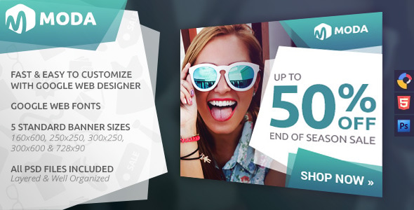 Moda - Fashion HTML5 Ad Template