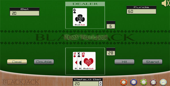 Blackjack Casino Game - HTML5 Mobile Optimized