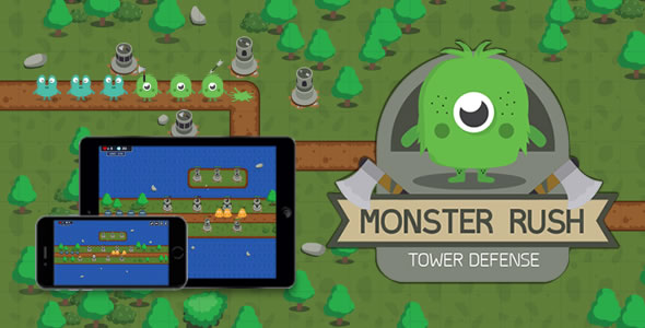 Monster Rush (Tower Defense) - HTML5 Game