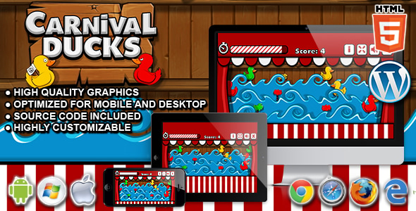 Carnival Ducks - HTML5 Shooting Game