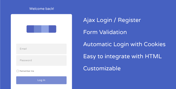 AJAX User Registration and Login with Cookie Autologin