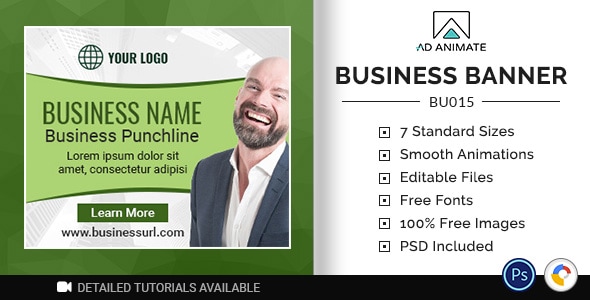 Business Banner - HTML5 Ad Template (BU015)