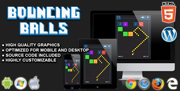 Bouncing Balls - HTML5 Skill Game