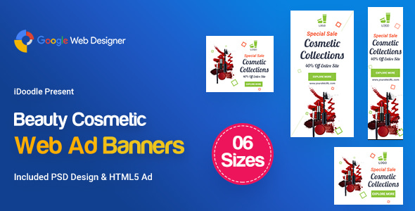 C24 - Cosmetic Banners HTML5 - GWD & PSD