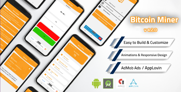 Bitcoin Miner App with Admin Panel and Admob