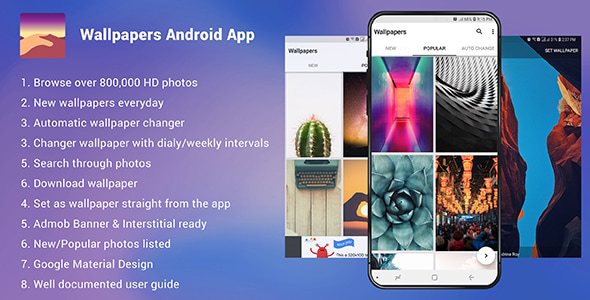 Wallpapers Android App - Admob Ready
