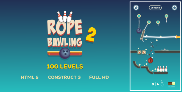 Rope Bawling 2 - HTML5 Game (Construct3)