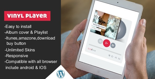 Vinyl WordPress Audio Player With Playlist