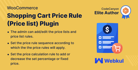 Shopping Cart Price Rule (Price list) Plugin for WooCommerce