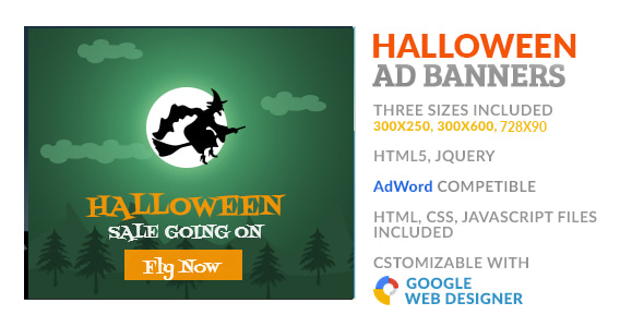 Halloween Sale GWD HTML5 Ad Banner