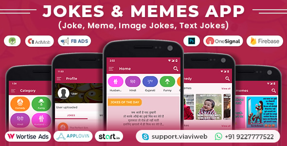 Android Jokes & Memes App (Joke, Meme, Image Jokes, Text Jokes)