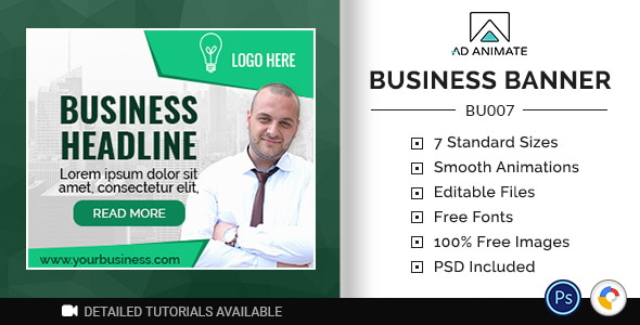 Business Banner - HTML5 Ad Template (BU007)