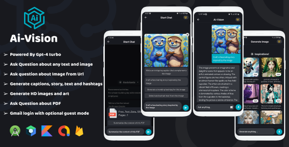 AiVision Powered By Chat GPT-4o/gpt-4o-mini , Image Input, AI Chat, Complete Android App