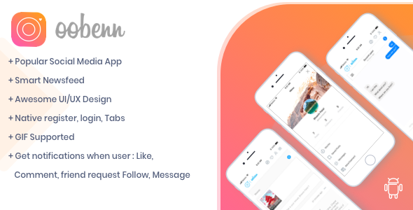 oobenn Instagram Style Social Networking Android App