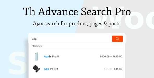 Advance Ajax Search for WooCommerce (Post/Product/Page)