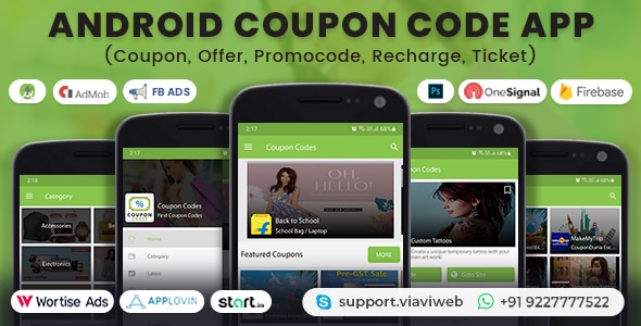 Android Coupon Code App (Coupon, Offer, Promocode, Recharge, Ticket)