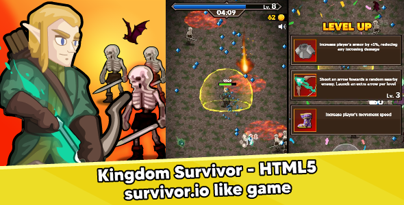 Kingdom Survivor - HTML5 survivor.io like game (Construct 3)