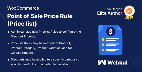 Point of Sale Price Rule (Price list) for WooCommerce