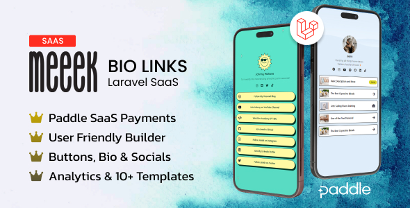 Meeek - Bio Links SaaS (Laravel)
