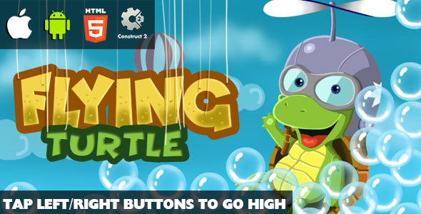 Flying Turtle - HTML5 Game (CAPX)