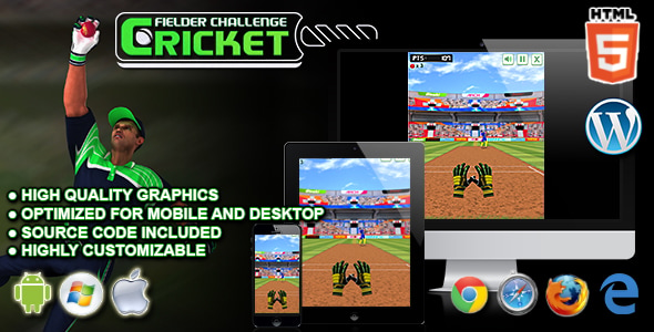 Cricket Fielder Challenge - HTML5 Sport Game