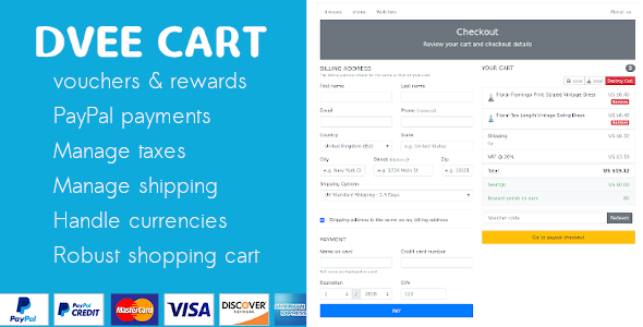 Dvee Cart: E-commerce with Paypal