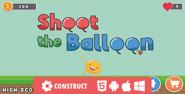 Shoot The Balloon - HTML5 Mobile Game