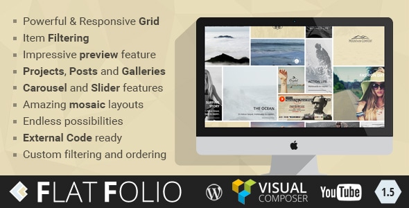 FlatFolio - Flat & Cool WP Portfolio for Visual Composer