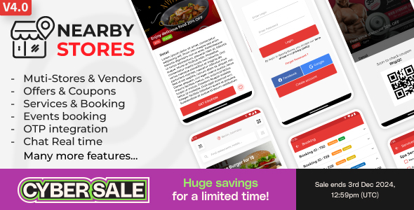 NearbyStores Android - Offers & Coupons, Events, Restaurant, Services & Booking 4.0