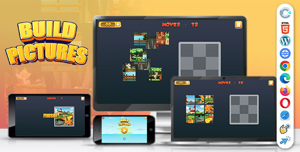 Build Pictures ( Construct | C3P | CAPX | HTML5 ) Puzzle Game