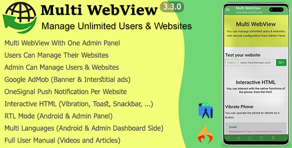 Multi WebView + Admin Panel