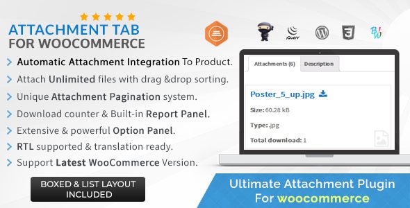 Attachment Tab For Woocommerce