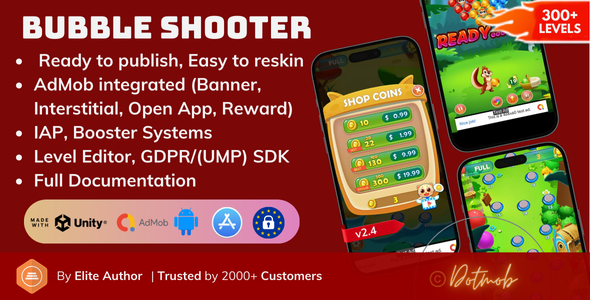 Bubble Shooter - Unity Template Project (Android + iOS + AdMob)