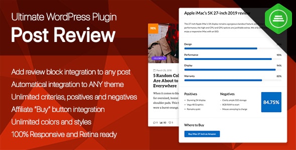 Ultimate Post Review - Responsive WordPress Posts Reviews and Rating plugin