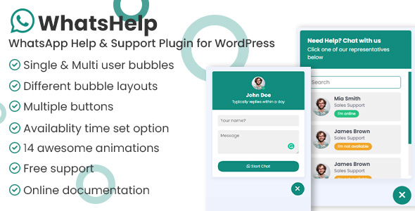 WhatsApp Chat Help WordPress