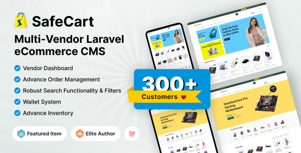 Safecart – Multi-Vendor Laravel eCommerce platform